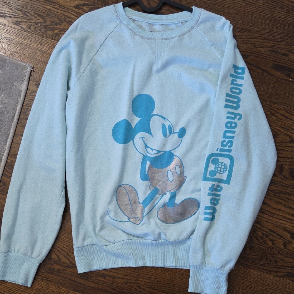 Disney Light Blue Mickey Mouse Crewneck Sweater